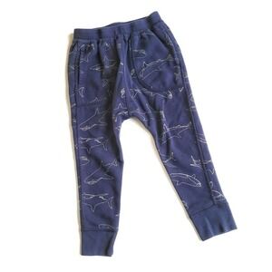 Hanna Andersson 2T Jogger Pants Navy Sharks Cotton
